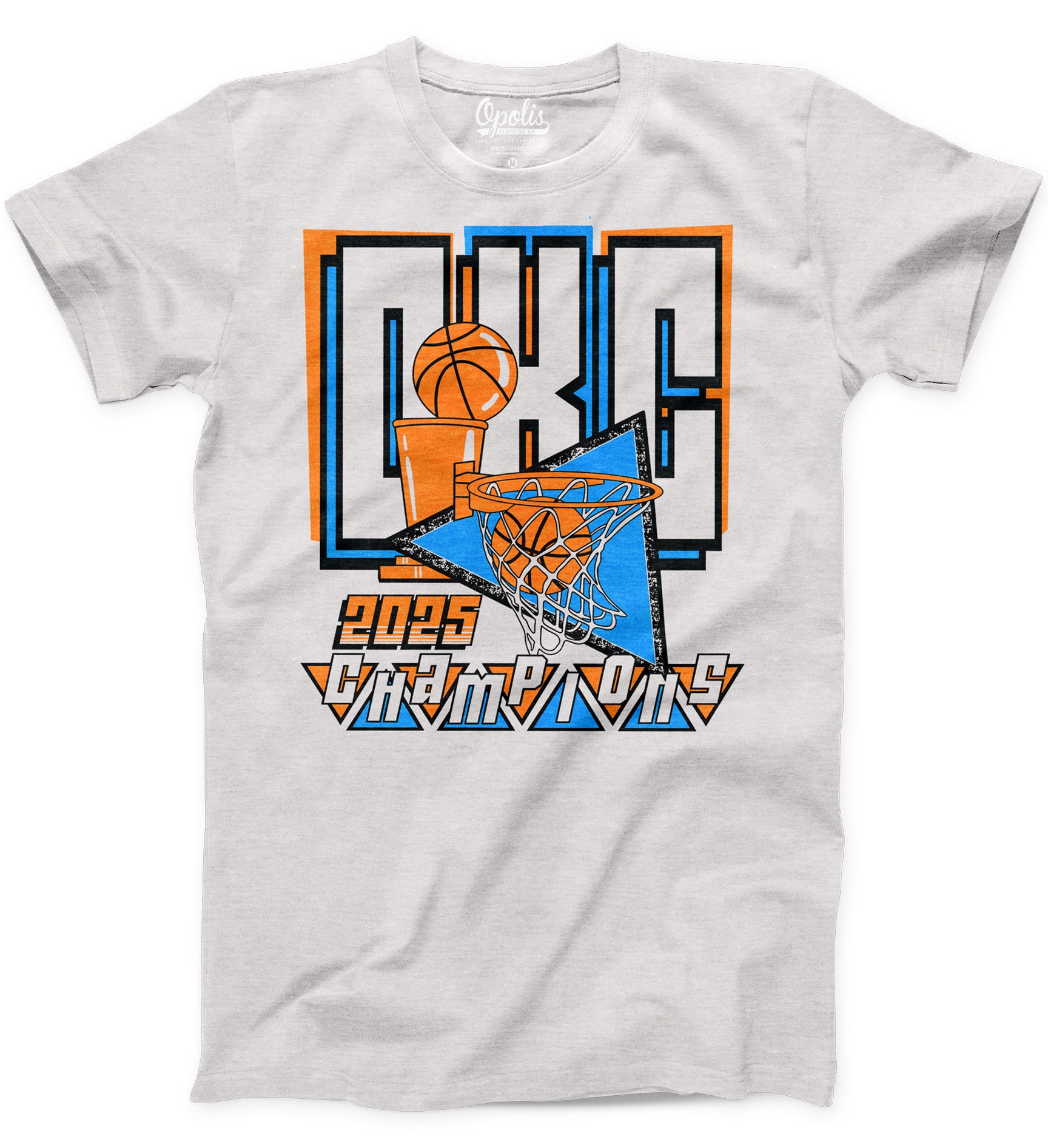 OKC basketball champions retro t-shirt 2025 white PREORDER - Trendy OKC Apparel at Lush Fashion Lounge Boutique in Oklahoma City