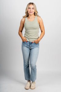 Z Supply classic slub tank top bay leaf - Z Supply Tank Top - Z Supply Clothing at Lush Fashion Lounge Trendy Boutique Oklahoma City