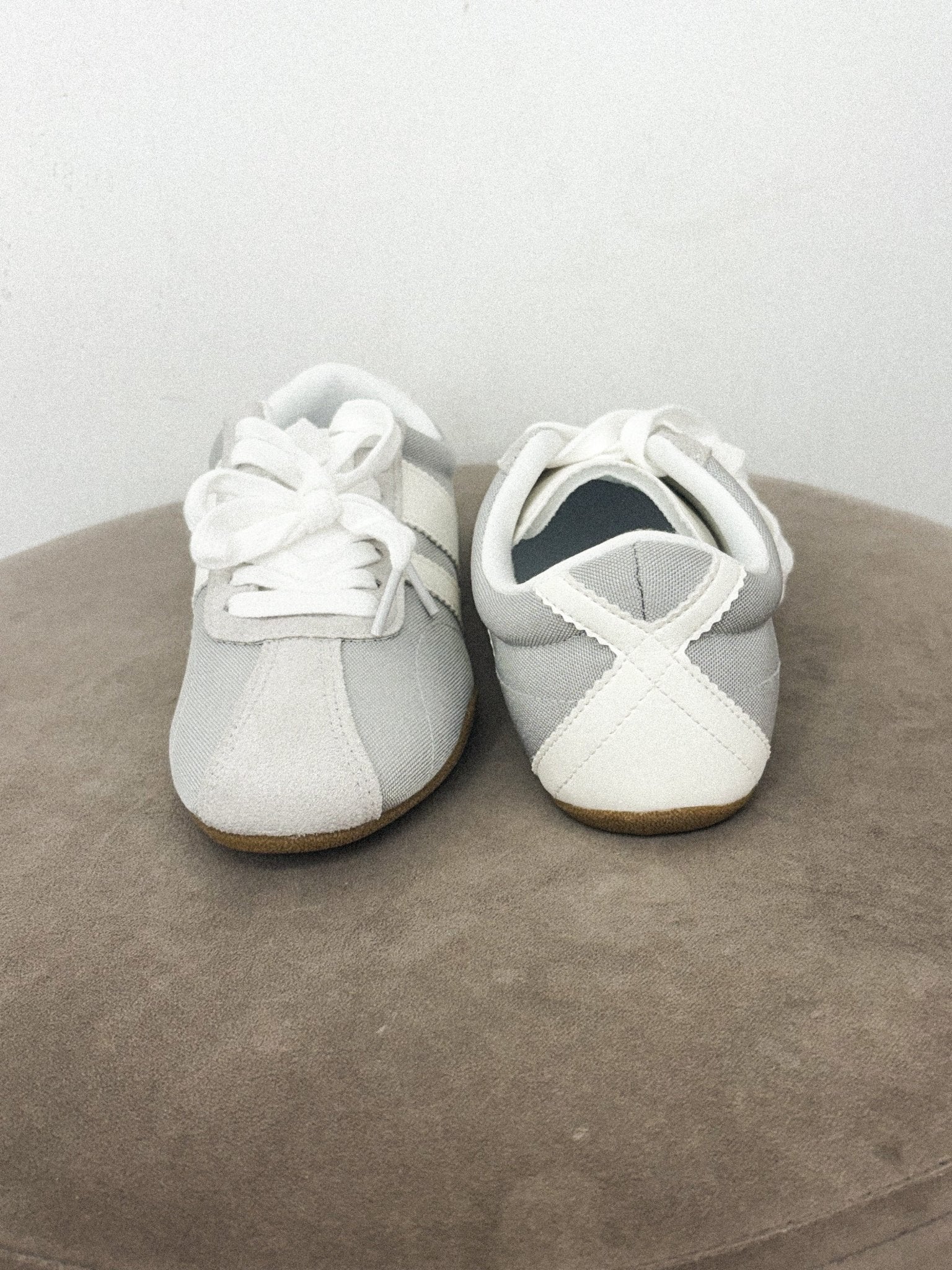 Target lace up sneaker grey/white - Affordable sneakers - Boutique Shoes at Lush Fashion Lounge Boutique in Oklahoma City