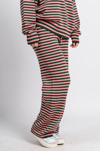 Striped sweater pants green/pink | Lush Fashion Lounge: women's boutique pants, boutique women's pants, affordable boutique pants, women's fashion pants