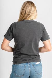 OSU OSU Cowboys polka dot puff t-shirt pepper T-shirt | Lush Fashion Lounge Trendy Oklahoma State Cowboys Apparel & Cute Gameday T-Shirts