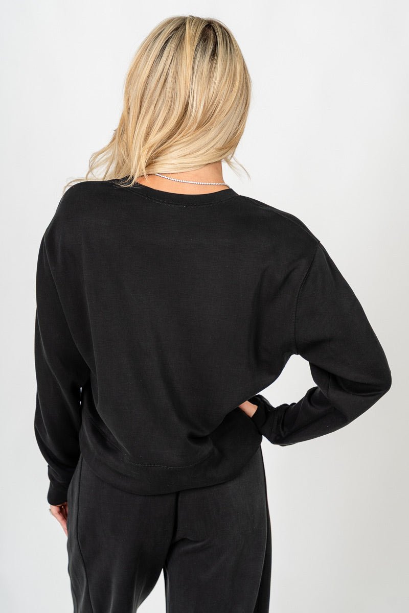 Techno thumbhole long sleeve top black