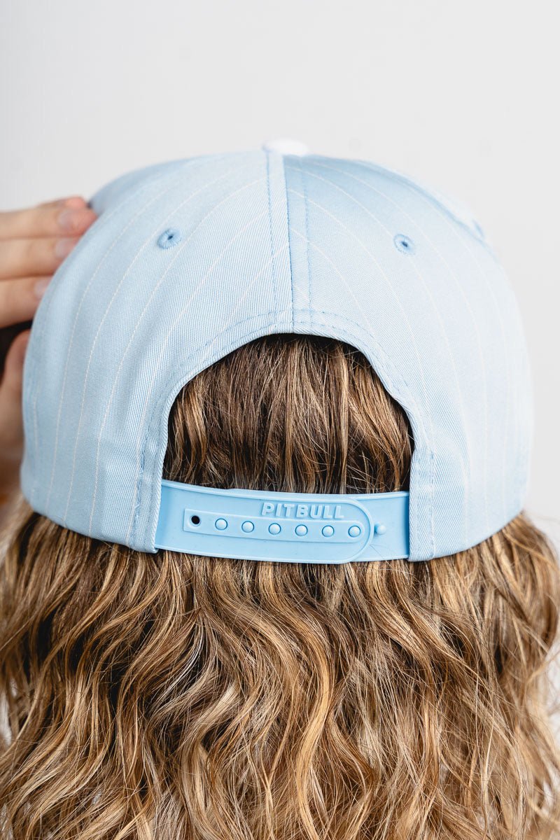 America pinstripe hat baby blue - Stylish hat - Trendy American Summer Fashion at Lush Fashion Lounge Boutique in Oklahoma