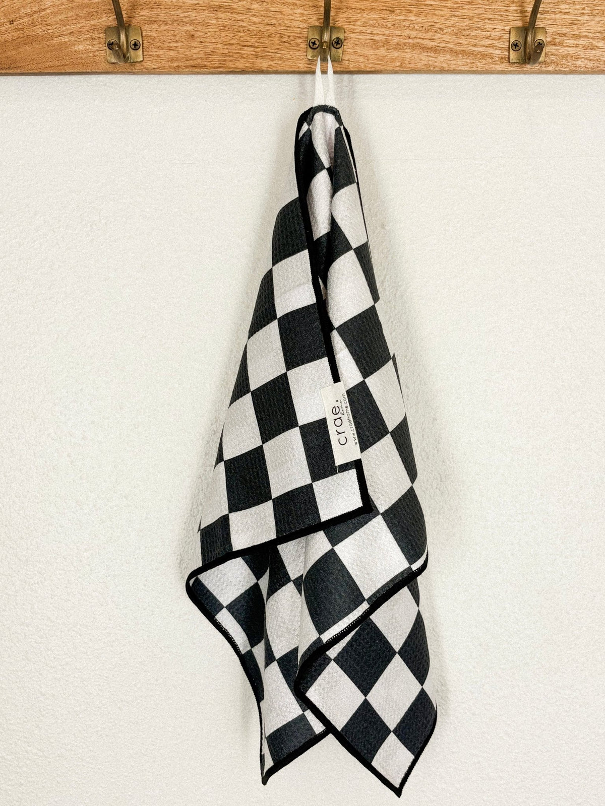 Crae double sided hand towel checkmate - Trendy Gifts at Lush Fashion Lounge Boutique in Oklahoma City