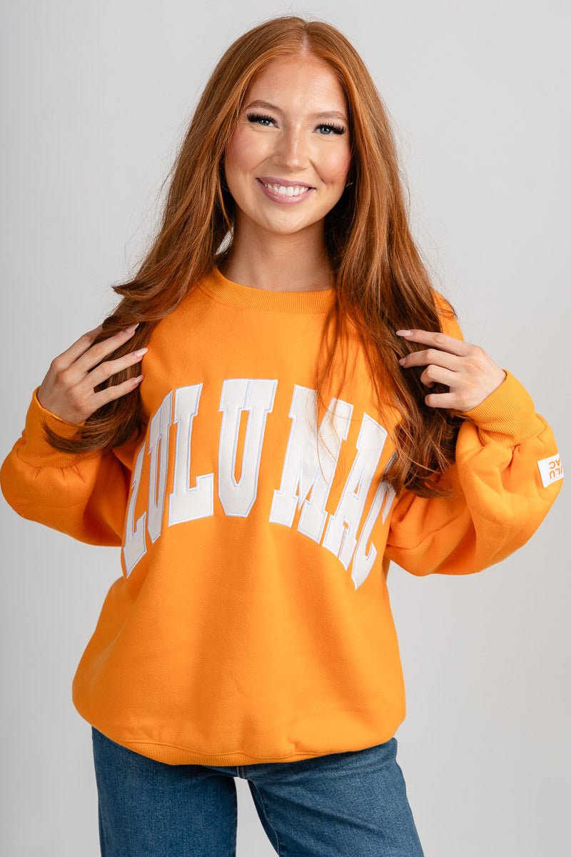 LuLu Mac embroidered sweatshirt orange