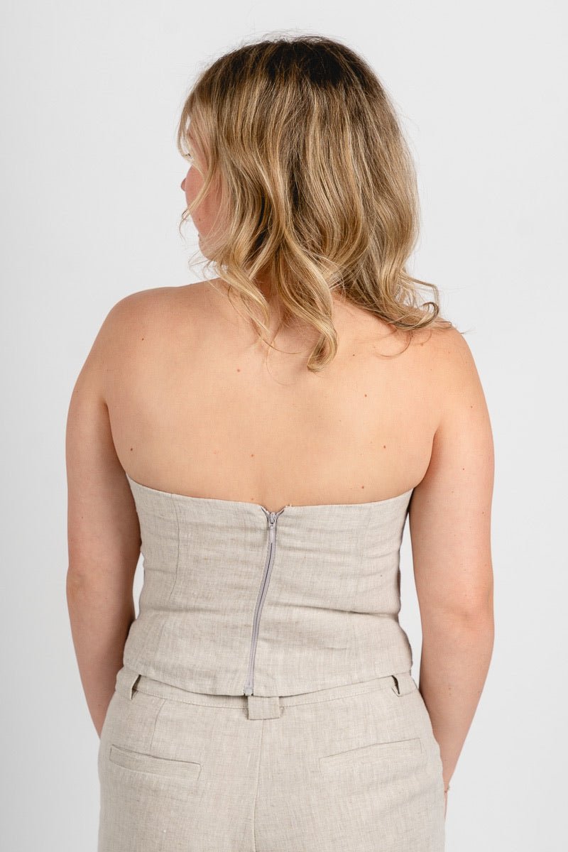 Reba linen top melange