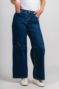 Low rise American flag jeans dark denim - Stylish jeans - Trendy American Summer Fashion at Lush Fashion Lounge Boutique in Oklahoma