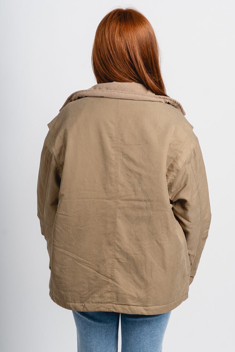 Puffer barn jacket olive