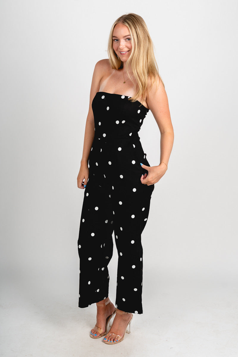 Polka dot jumpsuit black/cream