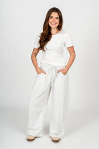 Barrel leg sweatpants cloud mist - Fun sweatpants - Unique Lounge Looks at Lush Fashion Lounge Boutique in Oklahoma