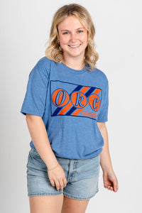 OKC diagonal stripe unisex t-shirt - Trendy OKC Apparel at Lush Fashion Lounge Boutique in Oklahoma City