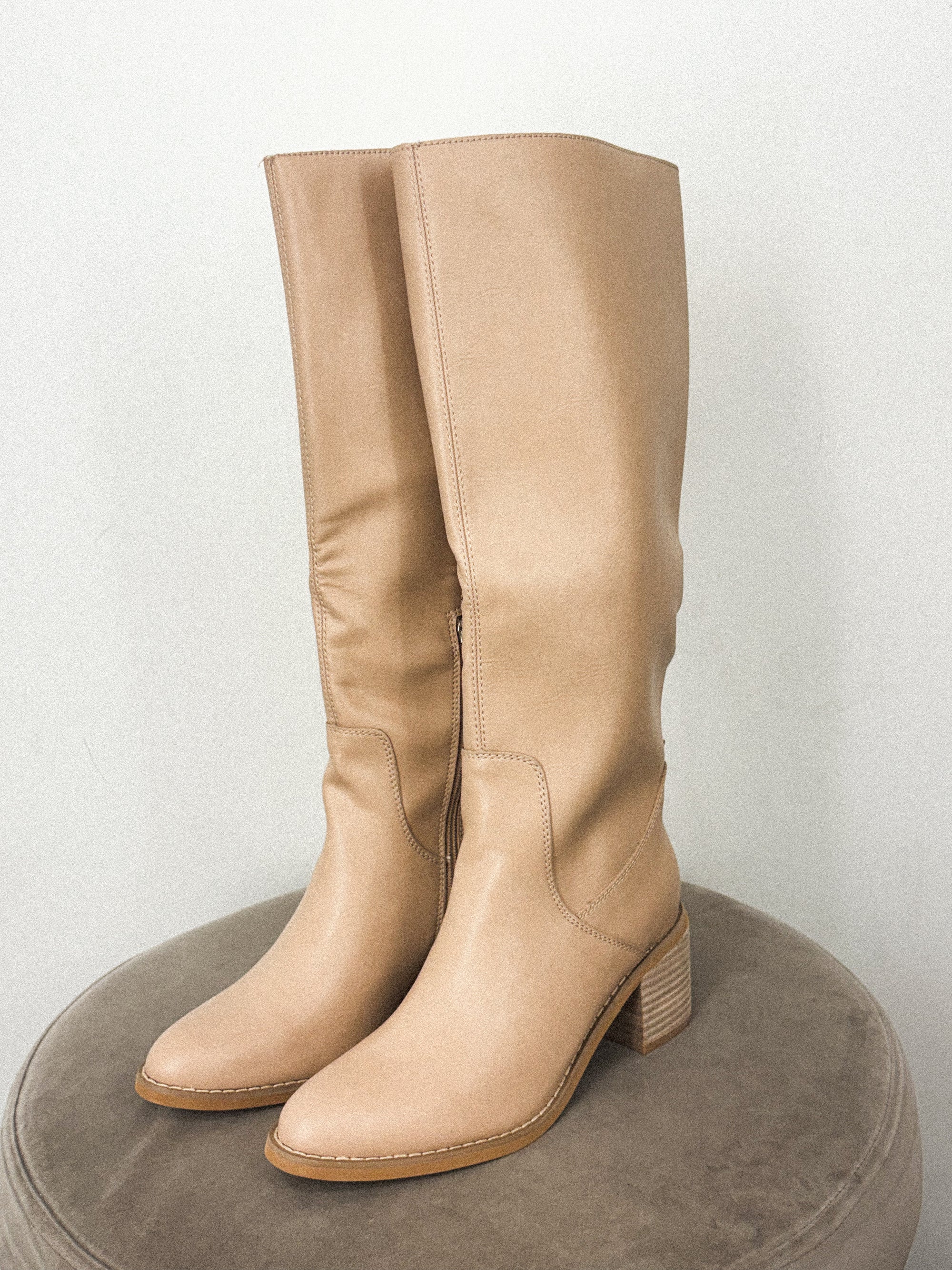 Juno knee high boots taupe