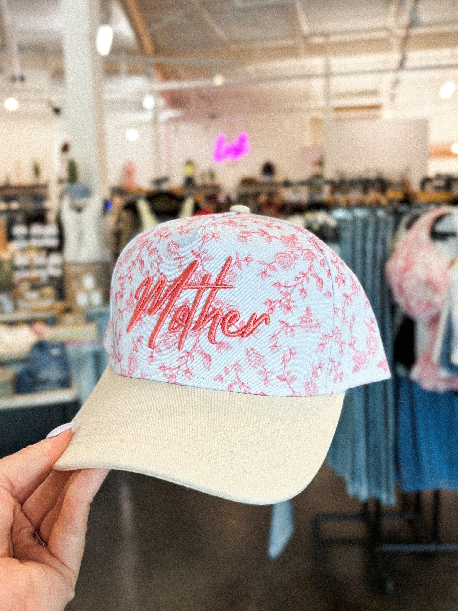 Mother floral hat blue/pink - Trendy Gifts at Lush Fashion Lounge Boutique in Oklahoma City
