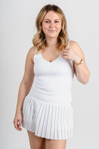 Z Supply playing doubles skirt white - Z Supply Skirt - Z Supply Clothing at Lush Fashion Lounge Trendy Boutique Oklahoma City