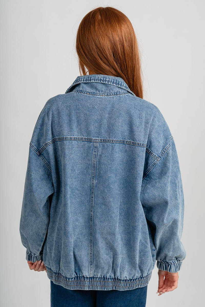 Oversized denim jacket blue