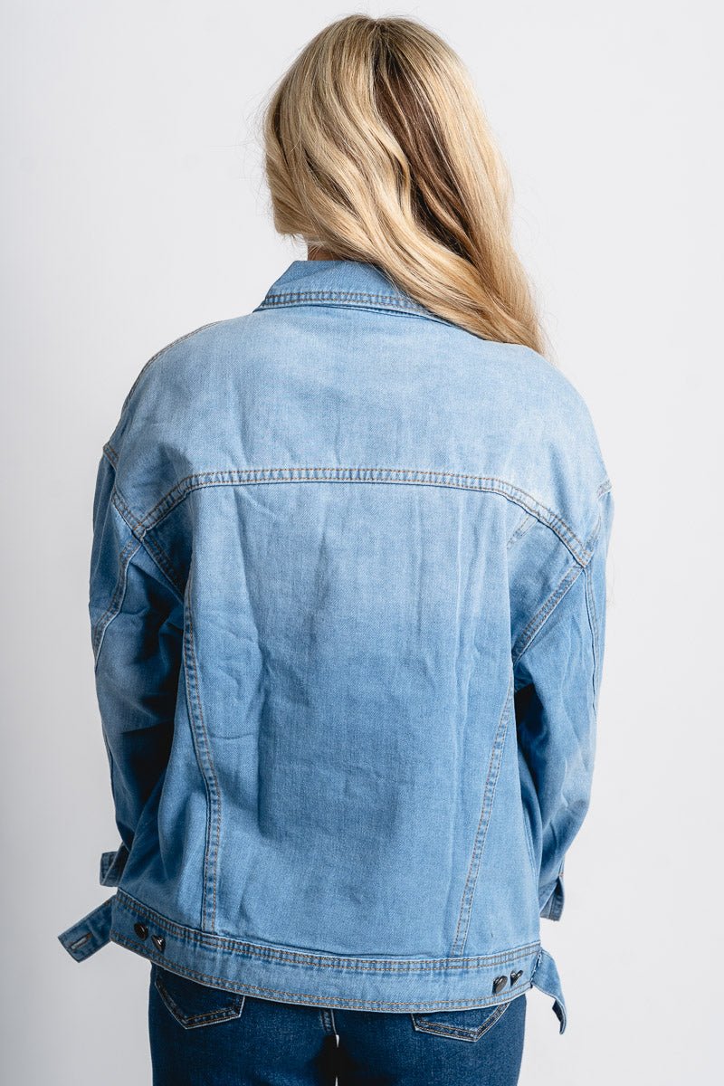 Classic denim jacket light blue | Trendy Jackets & Fashionable