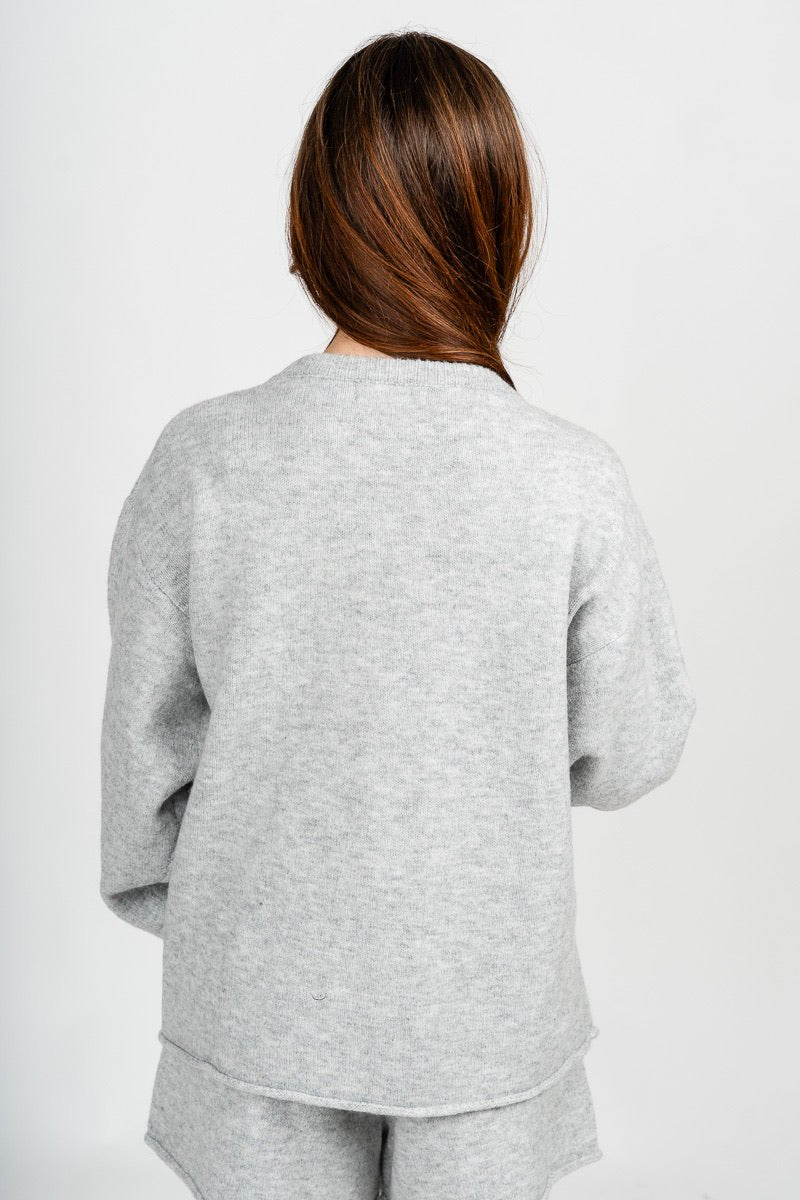 Boxy oversized sweater grey