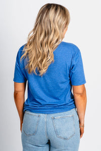 OKC bolt unisex t-shirt royal - Comfortable T-shirt - Boutique Mommy and Me Styles at Lush Fashion Lounge in Oklahoma