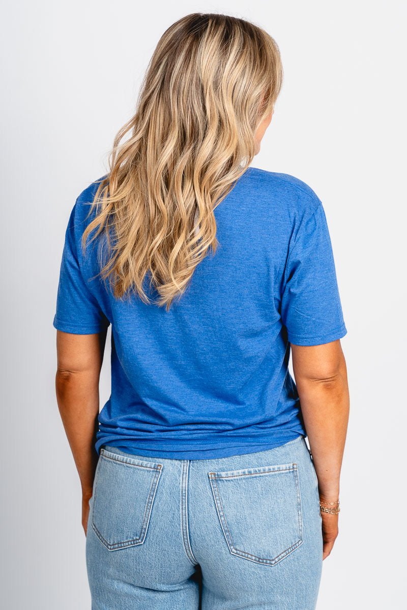 OKC bolt unisex t-shirt royal - Comfortable T-shirt - Boutique Mommy and Me Styles at Lush Fashion Lounge in Oklahoma