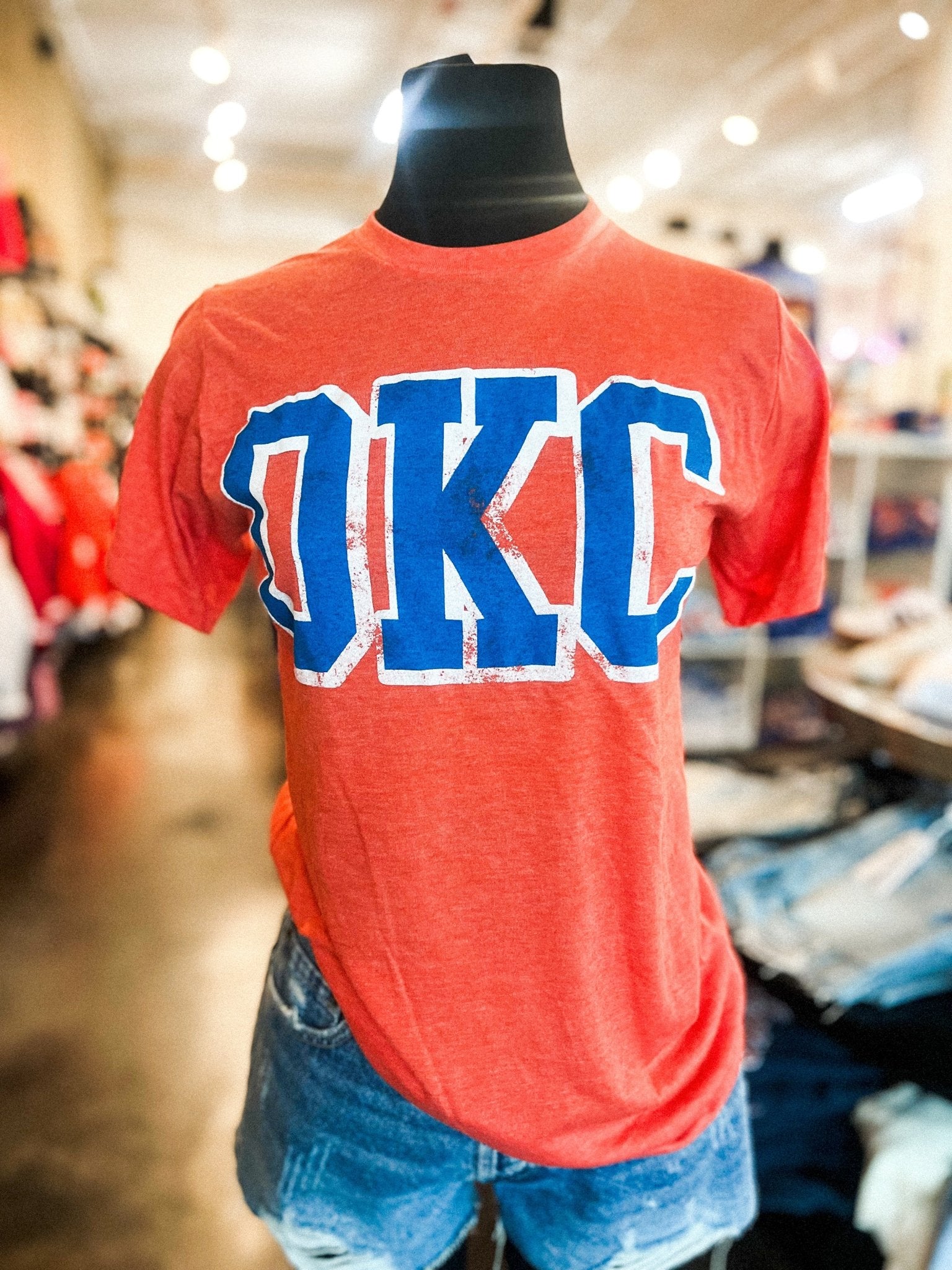 OKC unisex t-shirt orange - Trendy OKC Apparel at Lush Fashion Lounge Boutique in Oklahoma City