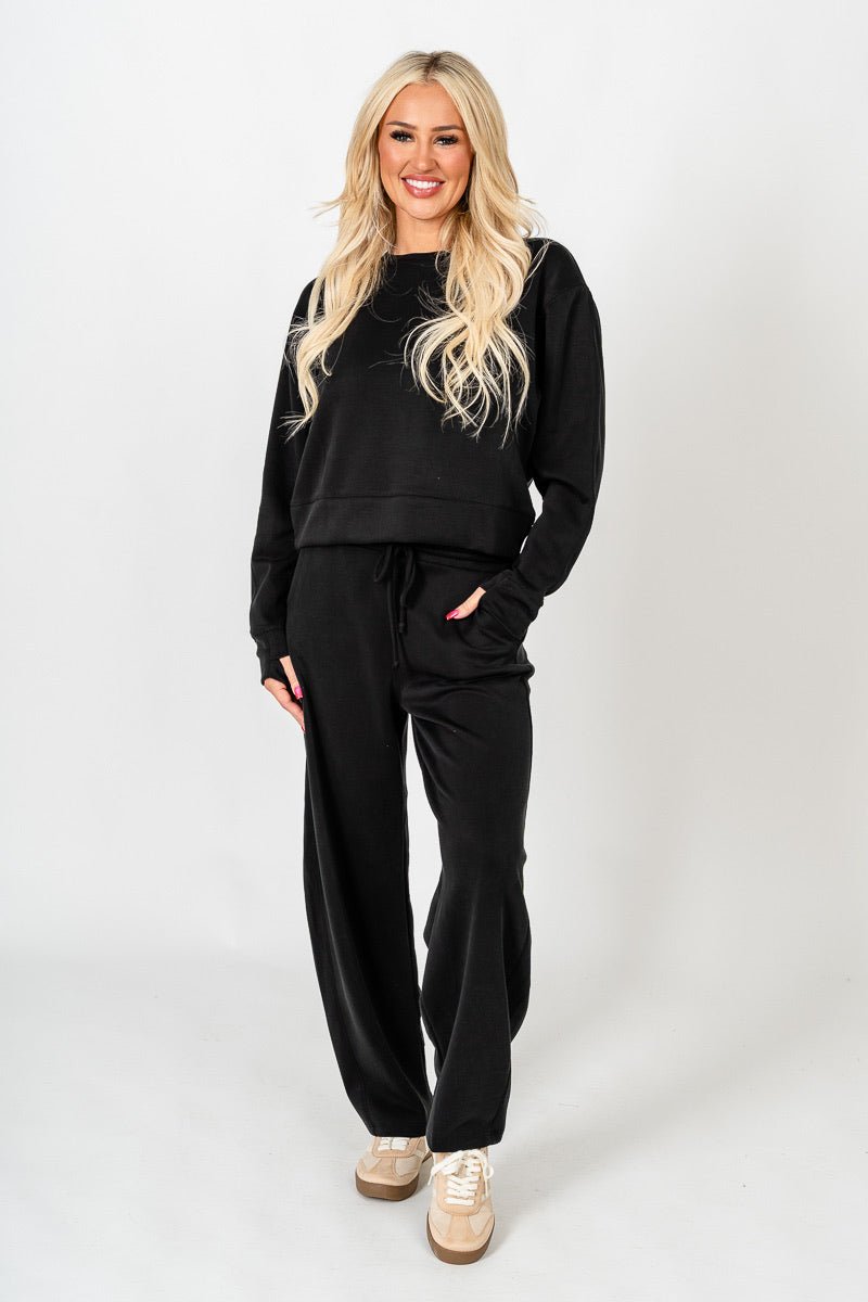 Techno thumbhole long sleeve top black