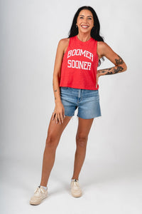 OU OU Sooners boomer sooner racerback tank top red tank top | Lush Fashion Lounge Trendy Oklahoma University Sooners Apparel & Cute Gameday T-Shirts