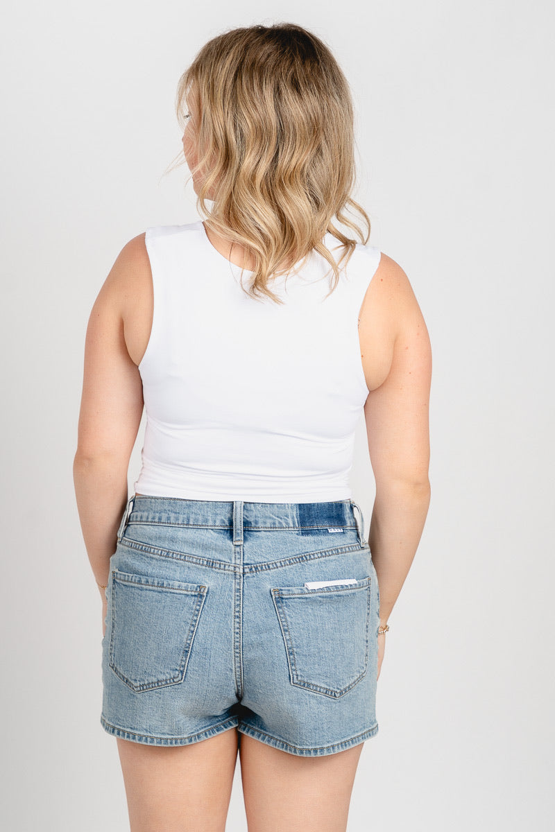 Double layer tank top white