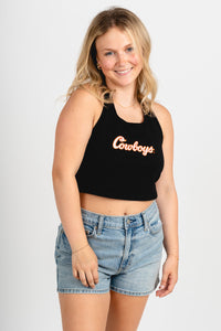 OSU OSU Cowboys tailgate halter top black halter top | Lush Fashion Lounge Trendy Oklahoma State Cowboys Apparel & Cute Gameday T-Shirts