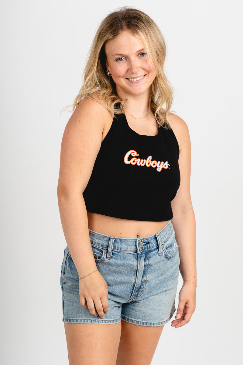 OSU OSU Cowboys tailgate halter top black halter top | Lush Fashion Lounge Trendy Oklahoma State Cowboys Apparel & Cute Gameday T-Shirts