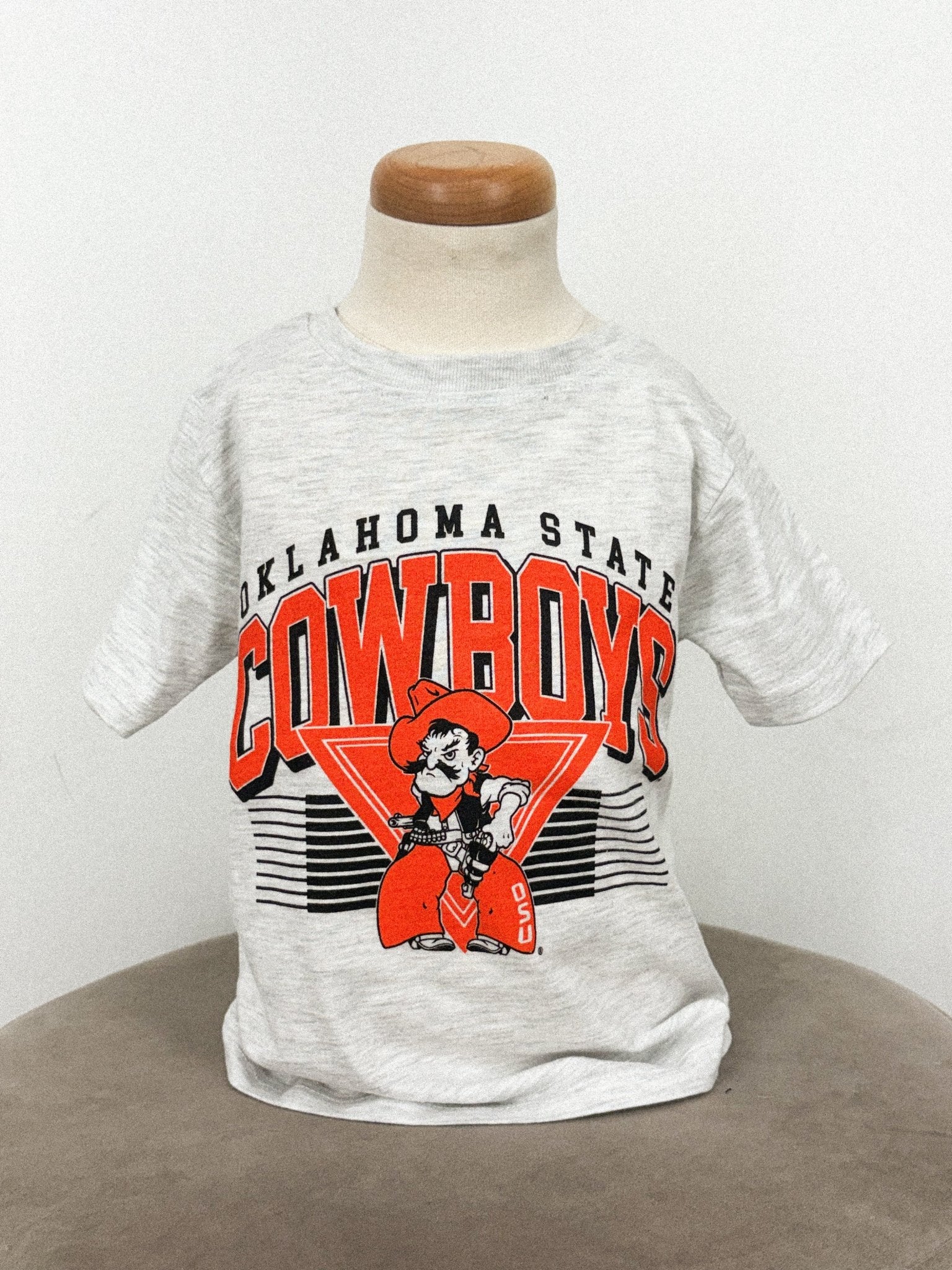 OSU KIDS OSU Pete triangle t-shirt ash T-shirt | Lush Fashion Lounge Trendy Oklahoma State Cowboys Apparel & Cute Gameday T-Shirts