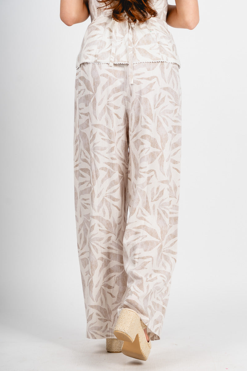 Wide leg pants seashore - Adorable pants - Stylish Vacation T-Shirts at Lush Fashion Lounge Boutique in Oklahoma City