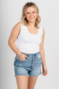 Daze high rise knockout shorts starry - Stylish shorts - Trendy Staycation Outfits at Lush Fashion Lounge Boutique in Oklahoma City