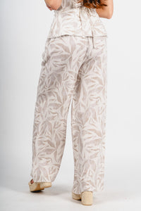 Wide leg pants seashore - Fun pants - Unique Getaway Gear at Lush Fashion Lounge Boutique in Oklahoma