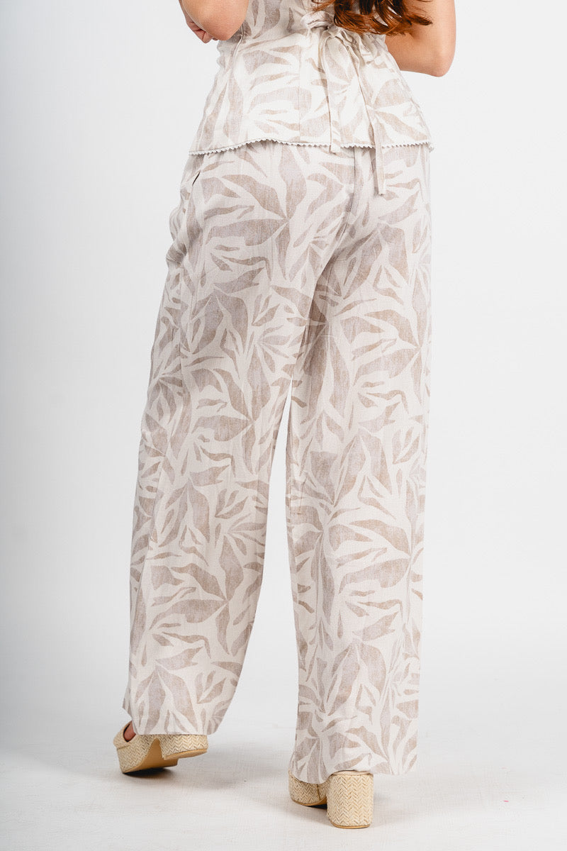 Wide leg pants seashore - Fun pants - Unique Getaway Gear at Lush Fashion Lounge Boutique in Oklahoma