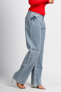 Daze slouch 90s fit jeans lovers knot - Exclusive Collection of Holiday Inspired T-Shirts and Hoodies at Lush Fashion Lounge Boutique in Oklahoma City