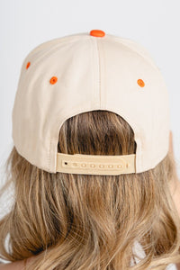 Oklahoma City cursive checkered hat orange - Oklahoma City inspired graphic t-shirts at Lush Fashion Lounge Boutique in Oklahoma City