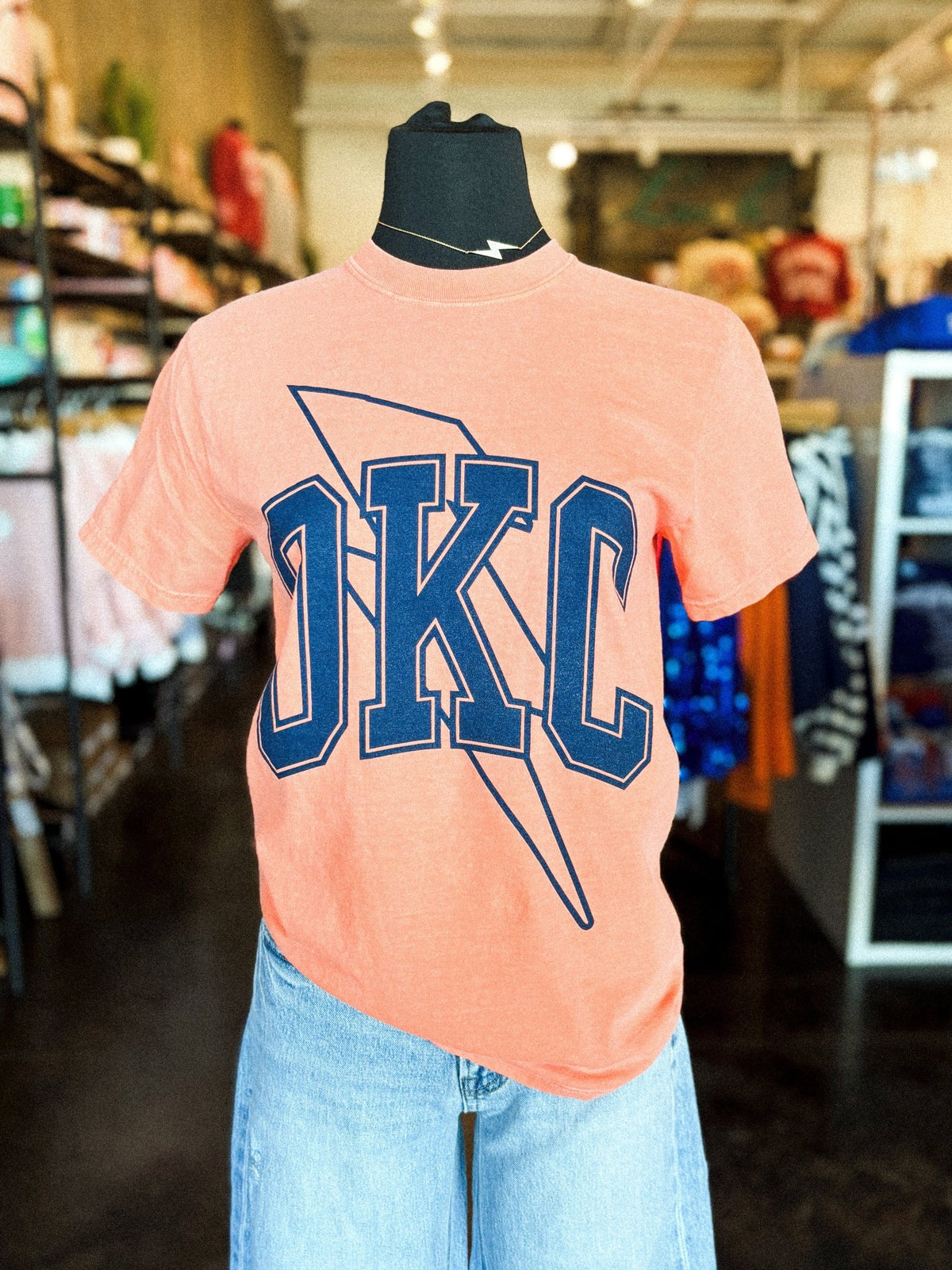 OKC basketball bolt gault comfort colors t-shirt orange - Trendy OKC Apparel at Lush Fashion Lounge Boutique in Oklahoma City