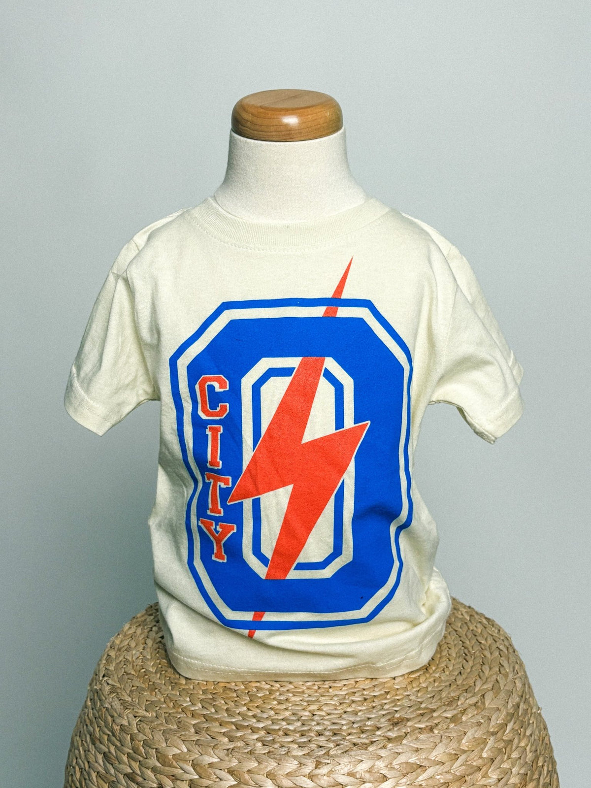 KIDS OKC O City bolt tee natural - Stylish T-shirt - Cute Mommy and Me Apparel at Lush Fashion Lounge Boutique in Oklahoma