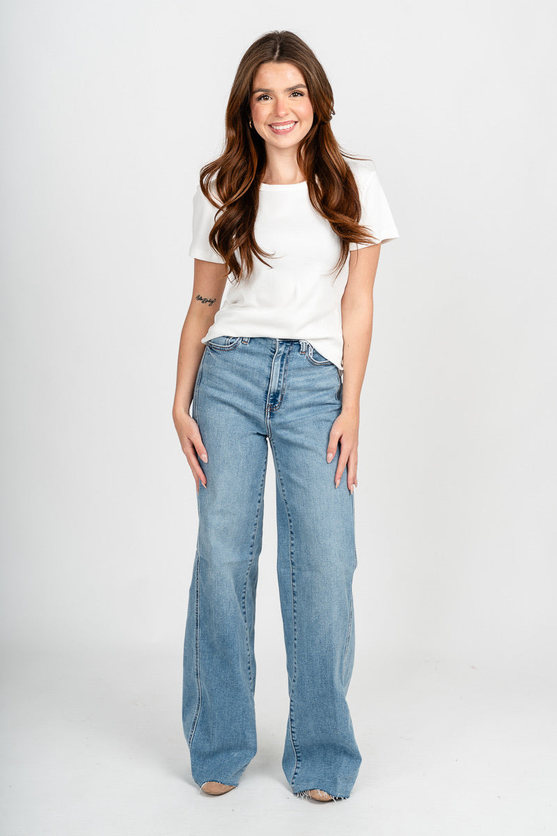 Daze far out high rise wide leg jeans make believe