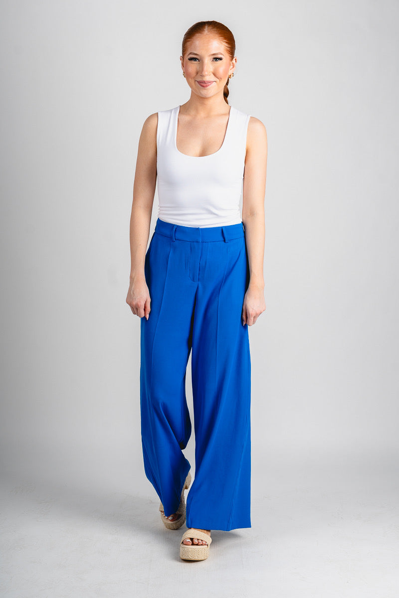 High waisted trousers electric blue - Fun Pants - Unique Getaway Gear at Lush Fashion Lounge Boutique in Oklahoma