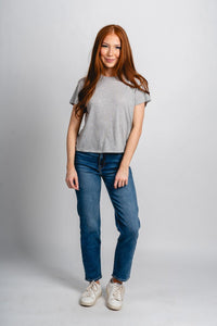 Z Supply tourist tee heather grey - Z Supply T-shirt - Z Supply Clothing at Lush Fashion Lounge Trendy Boutique Oklahoma City