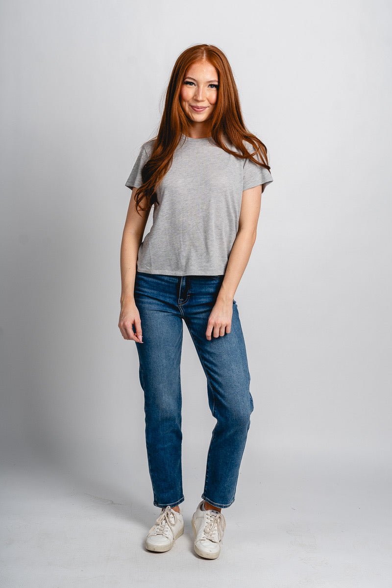 Z Supply tourist tee heather grey - Z Supply T-shirt - Z Supply Clothing at Lush Fashion Lounge Trendy Boutique Oklahoma City