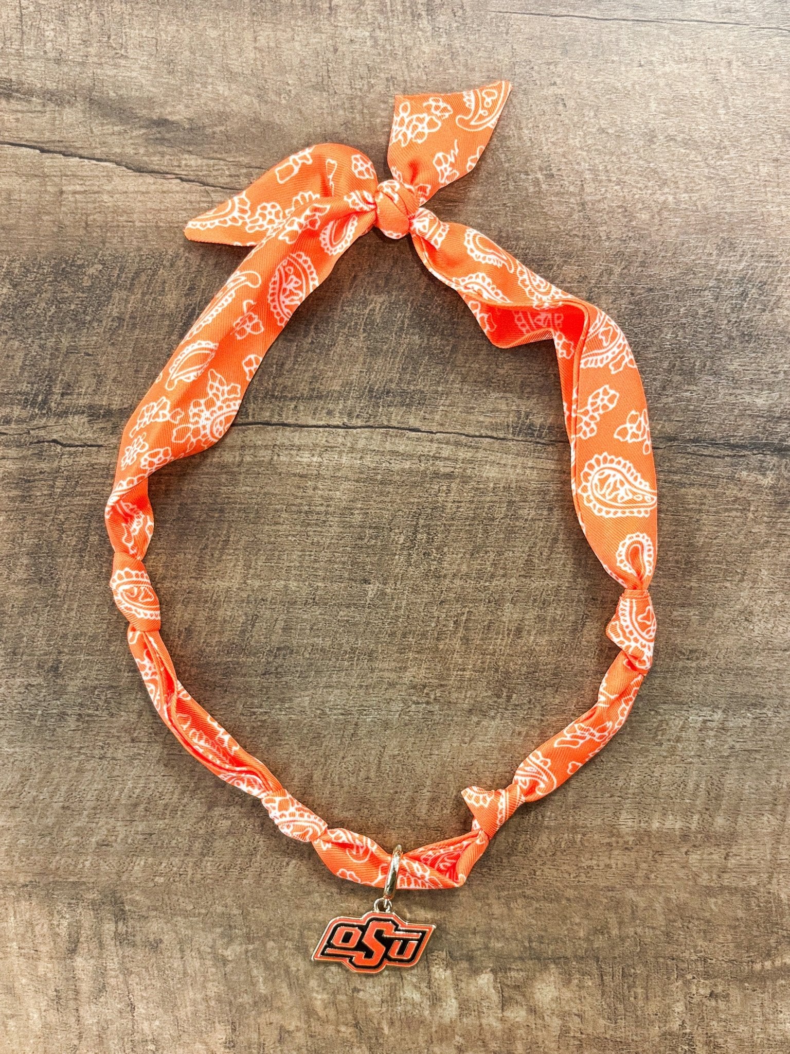 OSU Cowboys bandana necklace