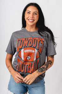 OSU OSU Cowboys football unisex t-shirt grey T-shirt | Lush Fashion Lounge Trendy Oklahoma State Cowboys Apparel & Cute Gameday T-Shirts
