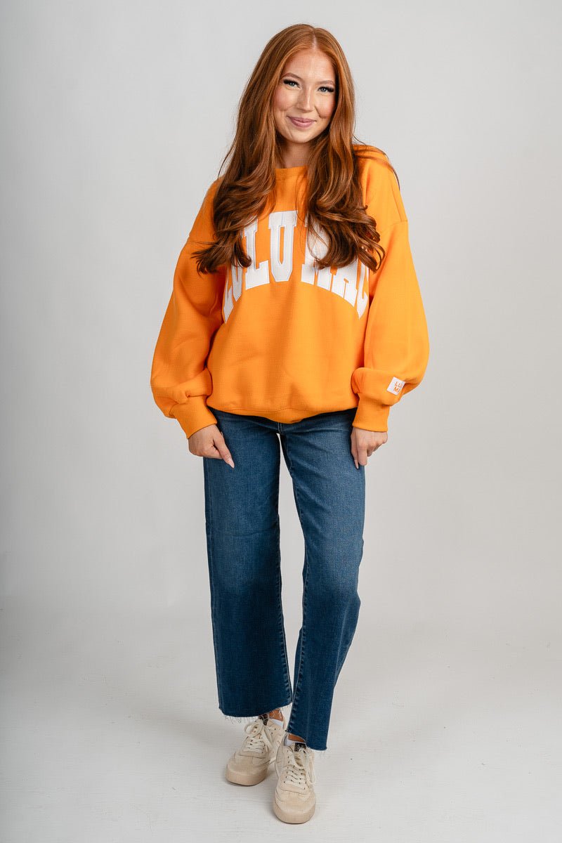 LuLu Mac embroidered sweatshirt orange
