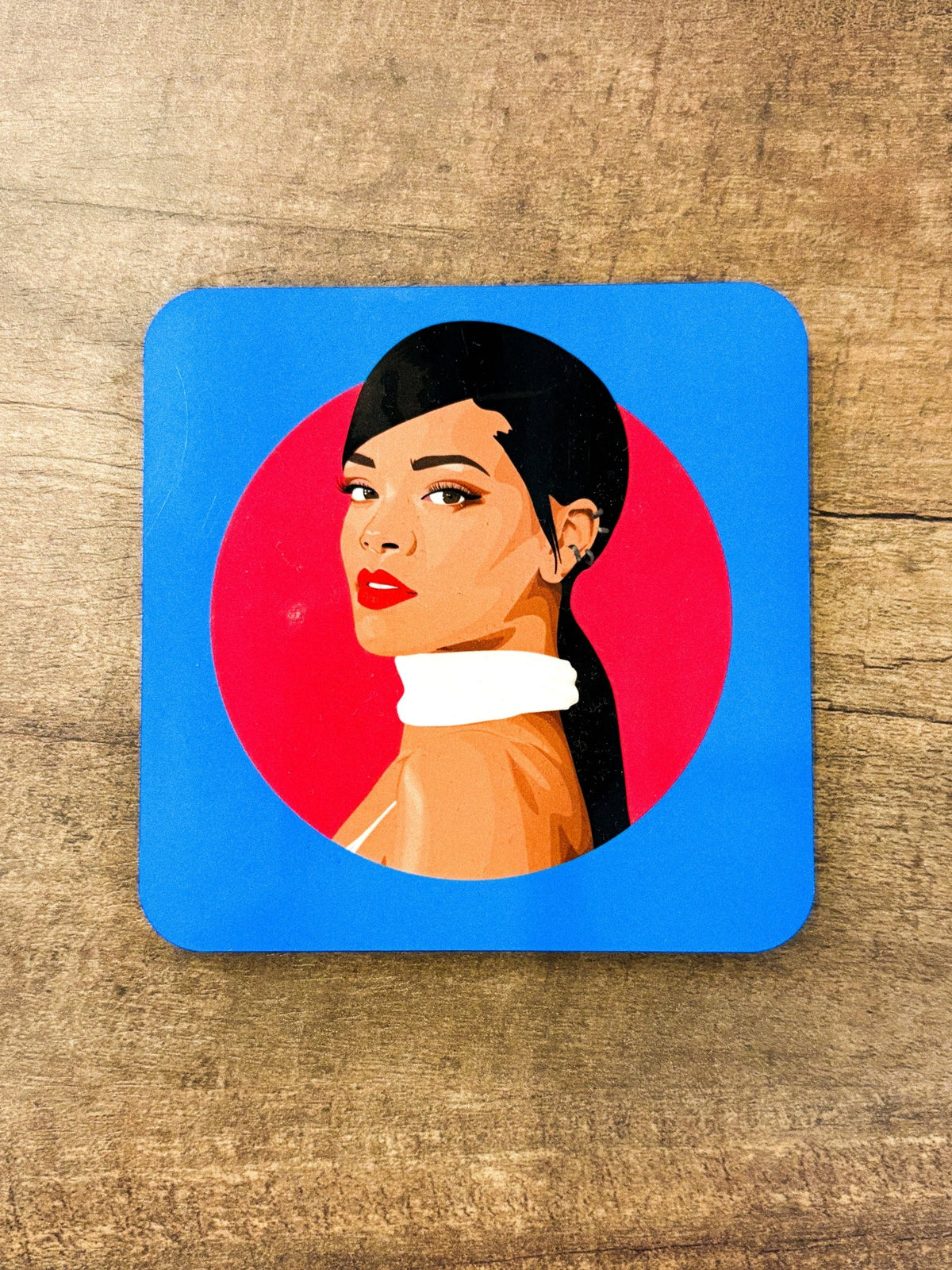 Art Wow pop culture cork coaster rhianna - Trendy Gifts at Lush Fashion Lounge Boutique in Oklahoma City