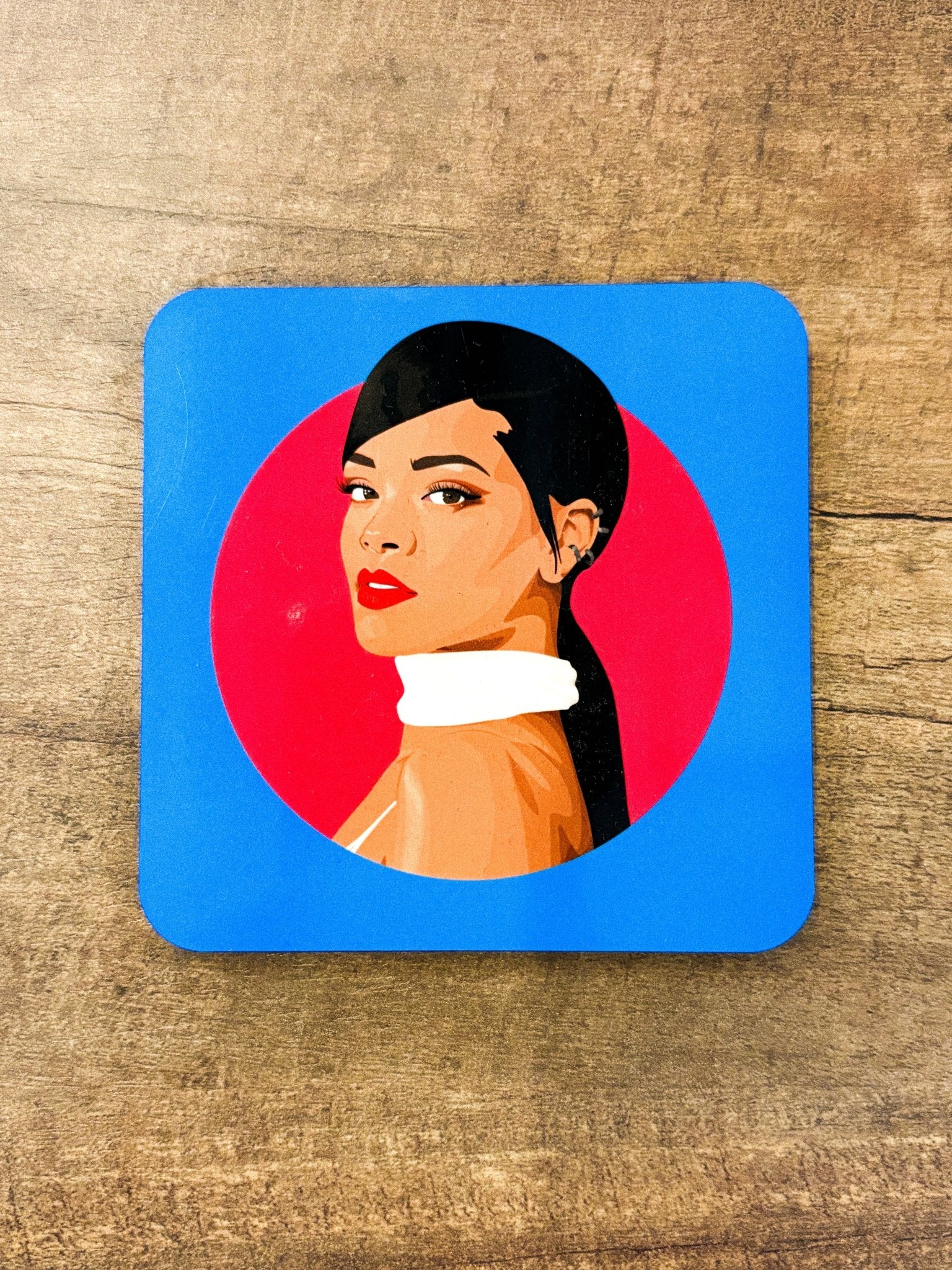 Art Wow pop culture cork coaster rhianna - Trendy Gifts at Lush Fashion Lounge Boutique in Oklahoma City
