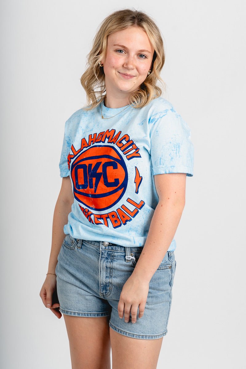 OKC k bolt tie dye t-shirt - Trendy OKC Apparel at Lush Fashion Lounge Boutique in Oklahoma City