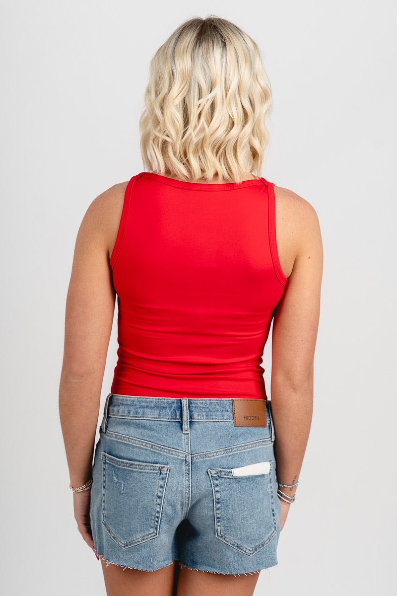 Sleeveless bodysuit ruby