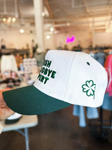 Irish goodbye expert hat white/green - Trendy St. Patrick's T-Shirts at Lush Fashion Lounge Boutique in Oklahoma City